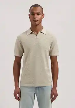 Wehkamp Dstrezzed regular polo gebreid beige aanbieding