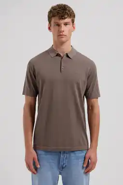 Wehkamp Dstrezzed regular polo bruin aanbieding