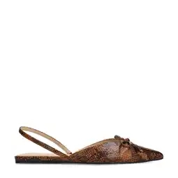 Wehkamp Sacha slingback loafers met slangenprint bruin aanbieding