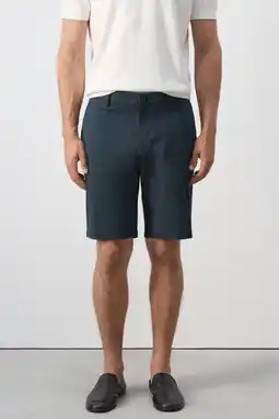 Wehkamp Mango Man slim fit chino short - marineblauw aanbieding