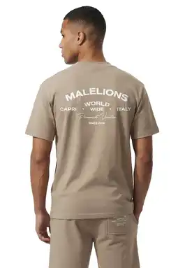 Wehkamp Malelions oversized T-shirt met backprint bruin aanbieding