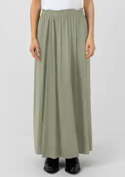 Wehkamp QS maxi rok kaki aanbieding