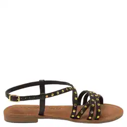 Wehkamp Lazamani Tova leren sandalen met studs zwart aanbieding