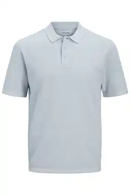 Wehkamp JACK & JONES ESSENTIALS regular polo gebreid lichtblauw aanbieding