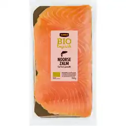 Jumbo Jumbo Biologisch Noorse Zalm op Hout Gerookt 100 g aanbieding