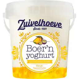 Jumbo Zuivelhoeve Boer'n Yoghurt Mango Passievrucht 750 g aanbieding