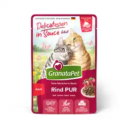 Zooplus Voordeelpakket 24x100g GranataPet Delicatessen in Saus Rundvlees Pur Kattenvoer nat aanbieding