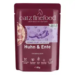 Zooplus Voordeelpakket: 32x 85g catz finefood Fijn Filet Kip & Eend Nat kattenvoer aanbieding