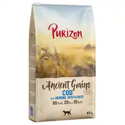 Zooplus 2x6,5kg Purizon Adult Ancient Grain Kabeljauw Katten Droogvoer aanbieding