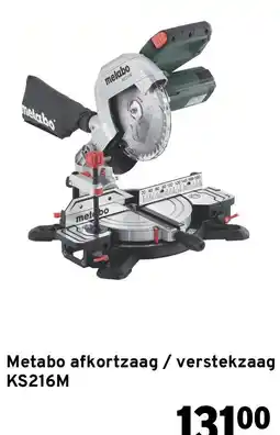 GAMMA Metabo afkortzaag / verstekzaag KS216M aanbieding