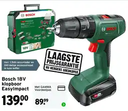 GAMMA Bosch 18V klopboor EasyImpact aanbieding