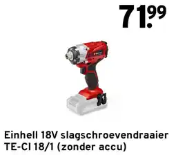 GAMMA Einhell 18V slagschroevendraaier TE-CI 18/1 aanbieding
