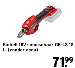 GAMMA Einhell 18V snoeischaar GE-LS 18 Li aanbieding