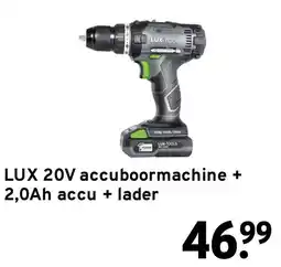 GAMMA lux-tools 20v accuboomachine aanbieding