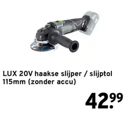 GAMMA lux 20v haakse slijper / slijptol 115mm aanbieding