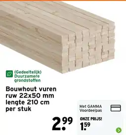 GAMMA Bouwhout vuren aanbieding