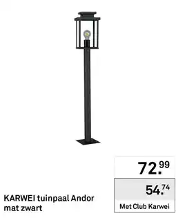 Karwei KARWEI tuinpaal Andor mat zwart aanbieding