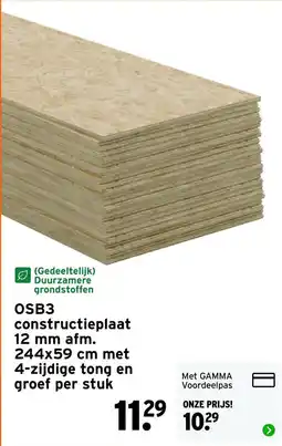 GAMMA OSB3 constructieplaat aanbieding
