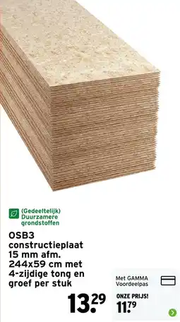 GAMMA OSB3 constructieplaat aanbieding
