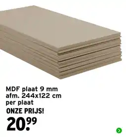 GAMMA MDF plaat aanbieding