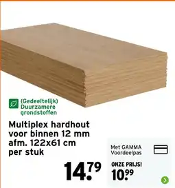 GAMMA Multiplex hardhout aanbieding