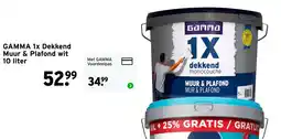 GAMMA Gamma 1x dekkend muur & plafond wit aanbieding