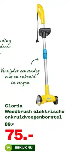 Welkoop Gloria Weedbrush elektrische onkruidvoegenborstel aanbieding