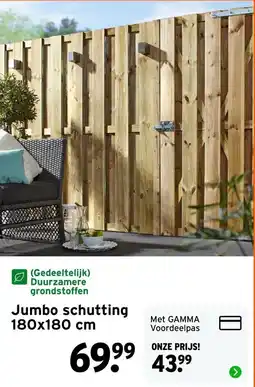 GAMMA Jumbo schutting aanbieding