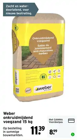 GAMMA Weber onkruidmijdend voegzand aanbieding