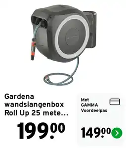 GAMMA Gardena wandslangenbox Roll Up 25 mete... aanbieding
