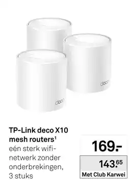 Karwei TP-Link deco X10 mesh routers aanbieding