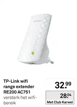 Karwei TP-Link wifi range extender RE200 AC751 aanbieding