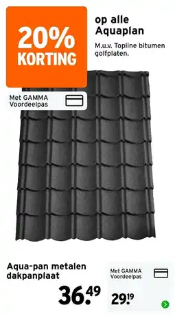 GAMMA Aqua-plan metalen dakpanplaat aanbieding