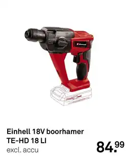 Karwei Einhell 18V boorhamer TE-HD 18 LI aanbieding