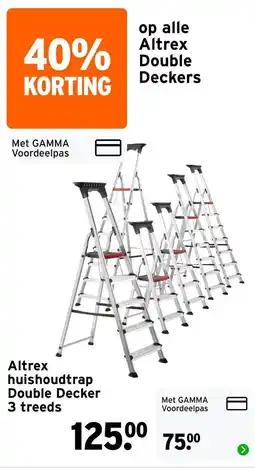GAMMA Altrex huishoudtrap Double Decker 3 treeds aanbieding