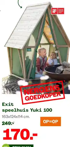 Welkoop Exit speelhuis Yuki 100 aanbieding