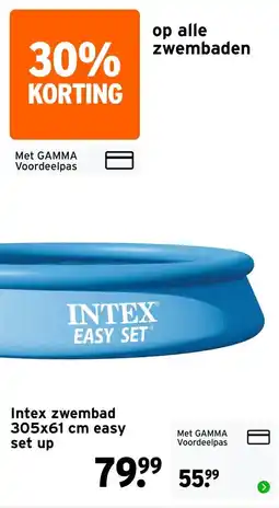 GAMMA Intex zwembad aanbieding