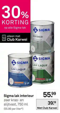 Karwei Sigma lak interieur aanbieding