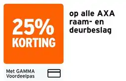 GAMMA AXA raam- en deurbeslag aanbieding
