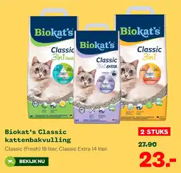 Welkoop Biokat's Classic kattenbakvulling aanbieding