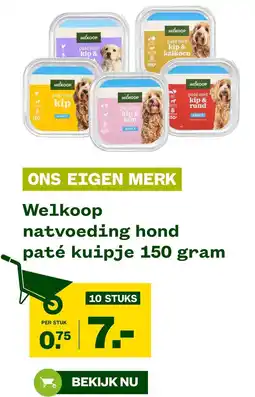 Welkoop Welkoop natvoeding hond paté kuipje aanbieding