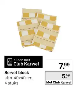 Karwei Club Karwei servet block aanbieding