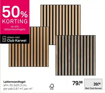 Karwei Lattenwandtegel aanbieding
