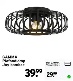 GAMMA Gamma plafondlamp joy bamboe aanbieding