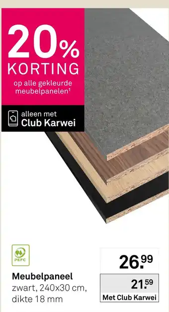 Karwei Club Karwei meubelpaneel aanbieding