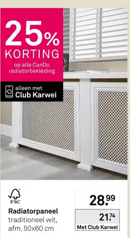 Karwei CanDo radiatorbekleding aanbieding