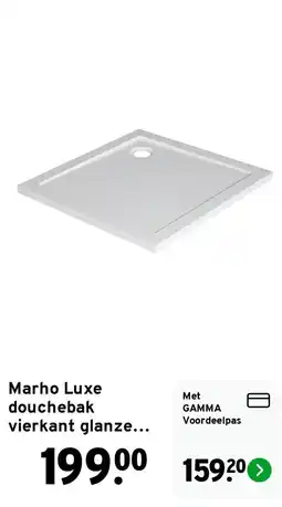 GAMMA Marho Luxe douchebak vierkant glanze... aanbieding