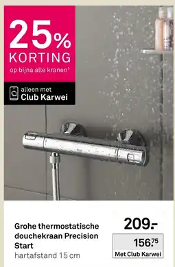 Karwei Grohe thermostatische douchekraan Precision Start aanbieding
