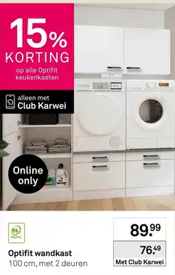 Karwei Optifit wandkast aanbieding