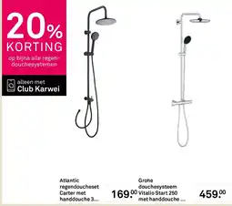 Karwei Atlantic regendoucheset Carter met handdouche 3... aanbieding